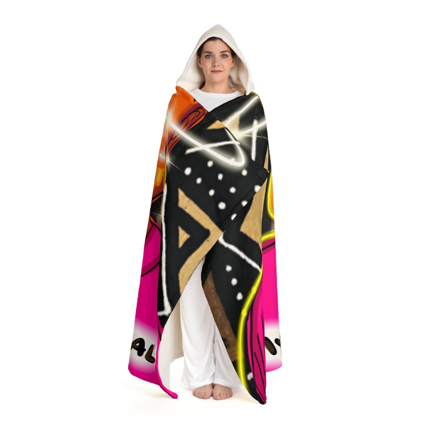 Hooded Sherpa Fleece Blanket
