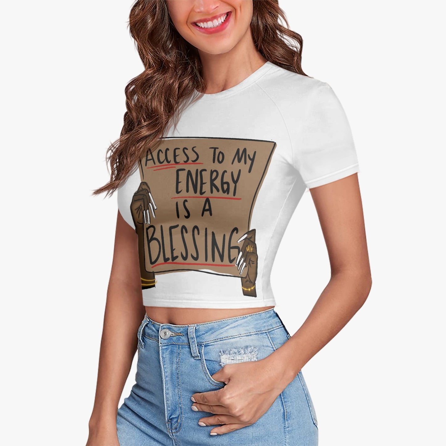 753. Women's Fitted Crop Top Tee