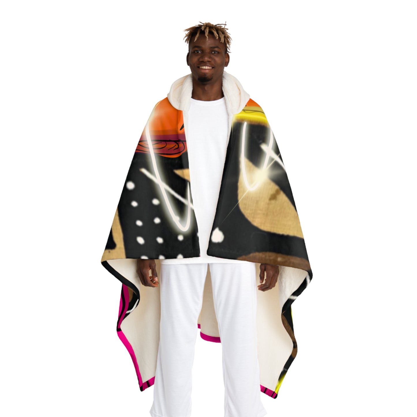 Hooded Sherpa Fleece Blanket