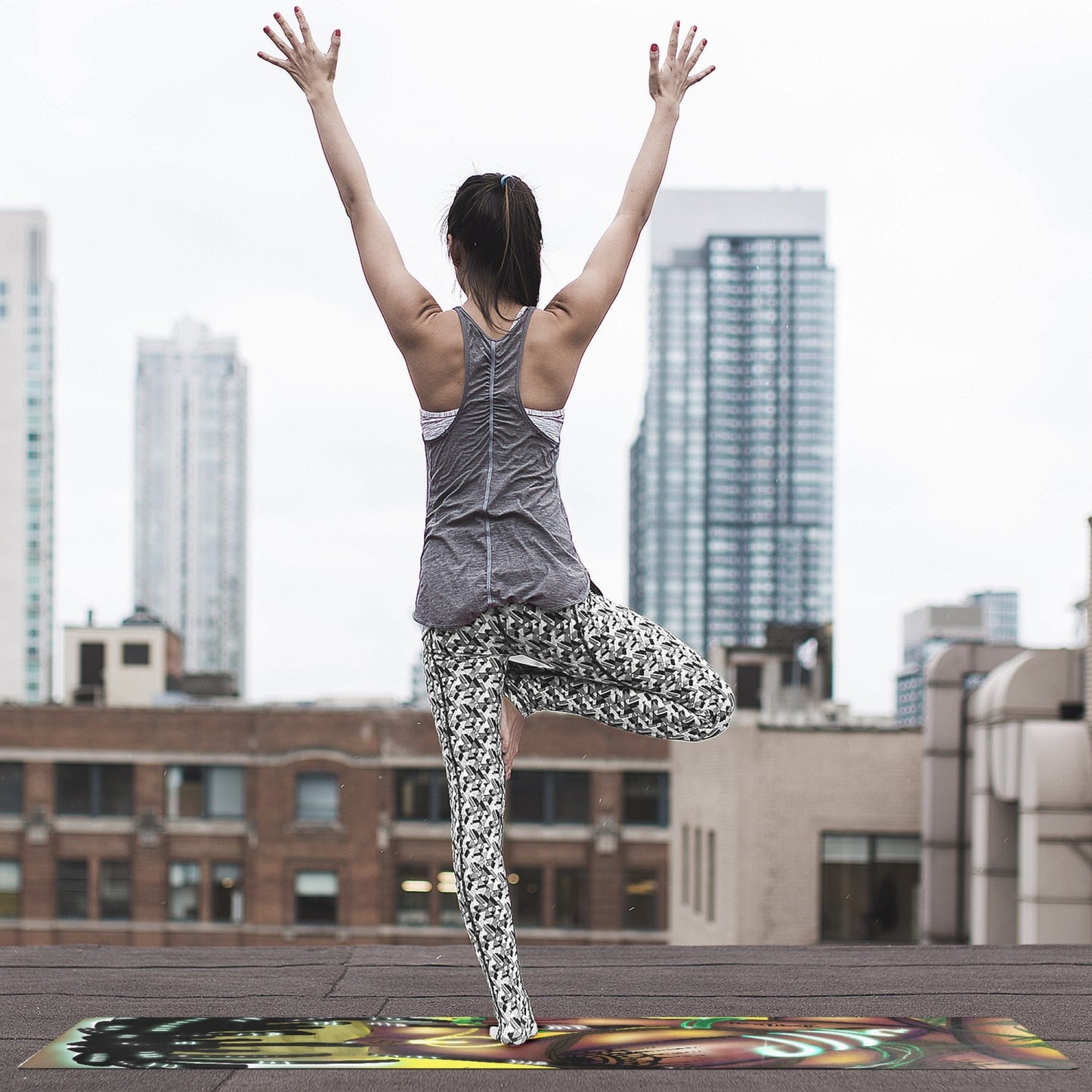 Prayers up Suede Anti-slip Yoga Mat