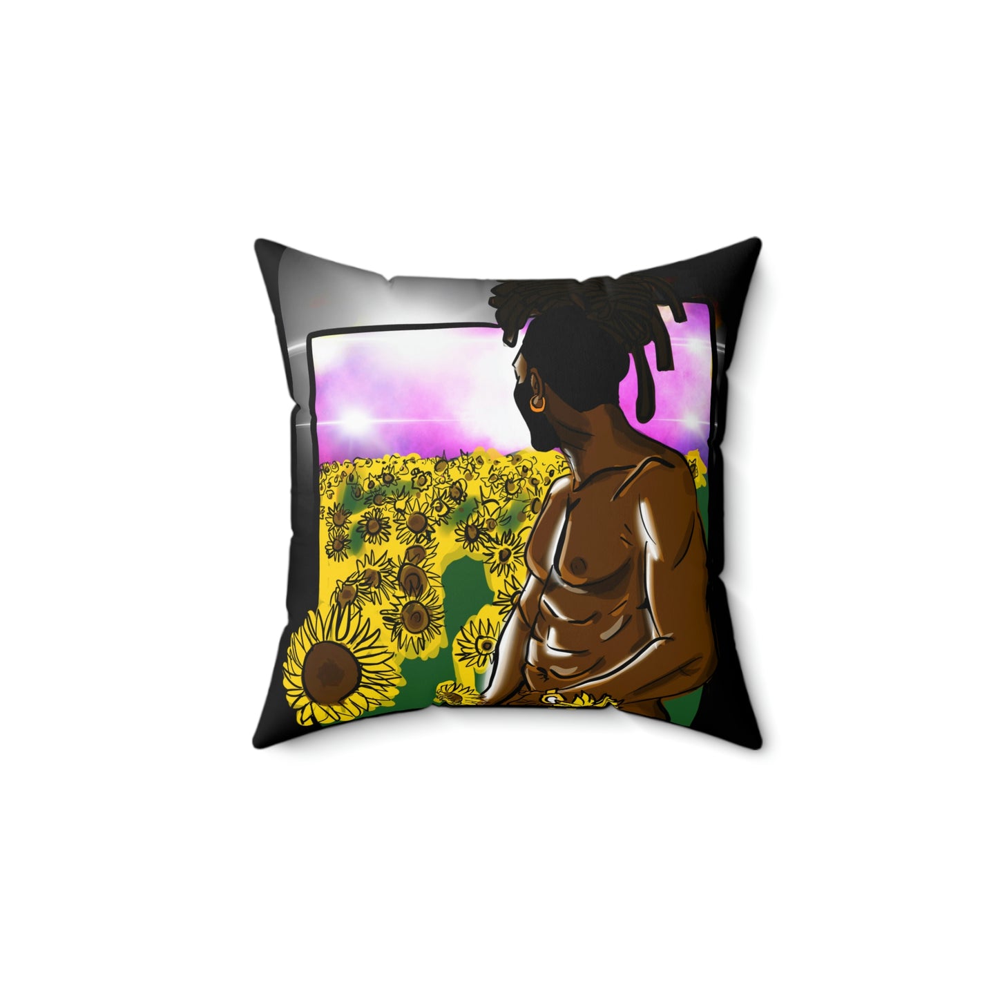 Spun Polyester Square Pillow
