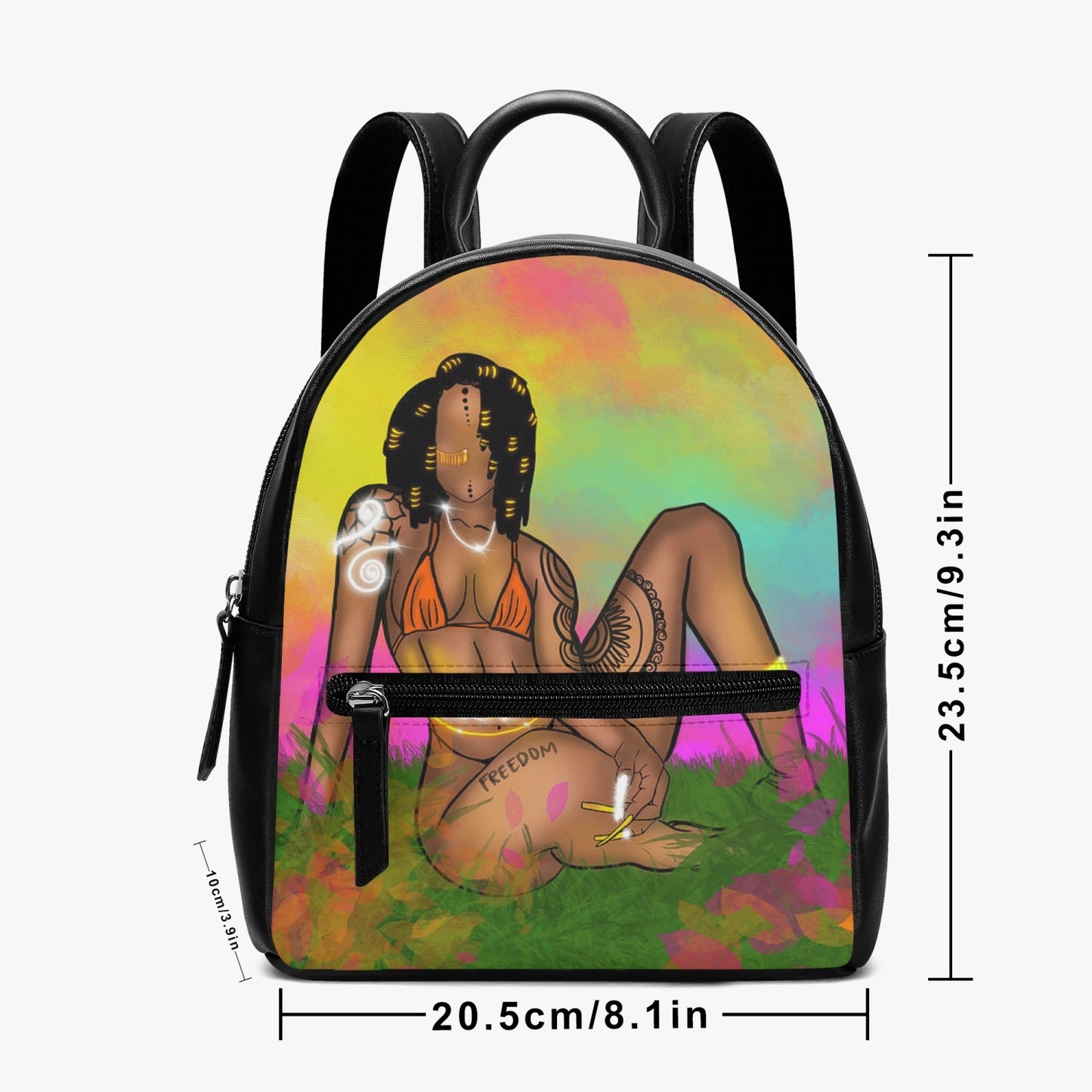 576. Unisex PU Leather Backpack