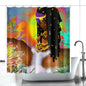 Abundant waters . Quick-drying Shower Curtain