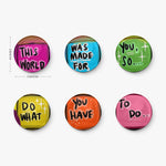 Shine your light. 6pcs Fridge Magnet Set